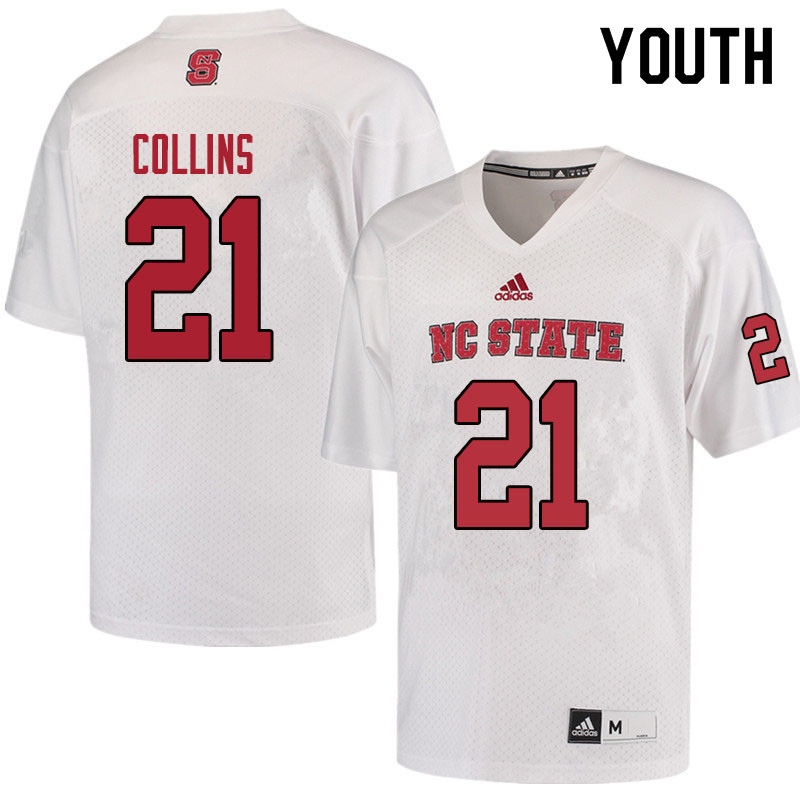Youth #21 Erin Collins NC State Wolfpack College Football Jerseys Sale-Red - Click Image to Close